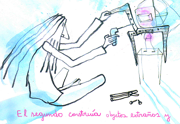 Ilustración de Margarita en un mundo de adultos