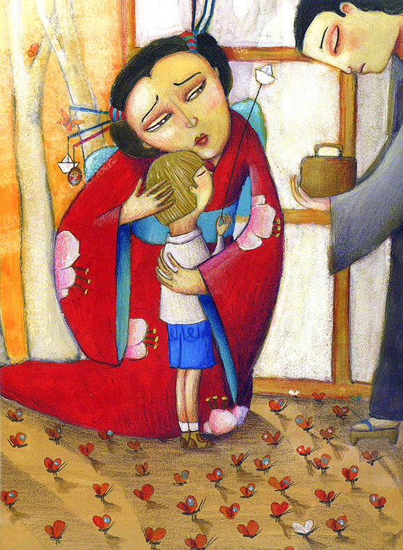 Ilustración de La señora de las mariposas