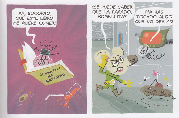 Ilustración de Astro-Ratón y bombillita 2. Pollo a la vista