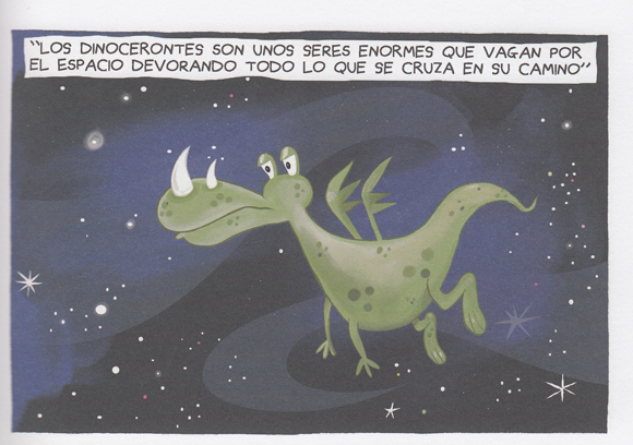 Ilustración de Astro-Ratón y bombillita 2. Pollo a la vista