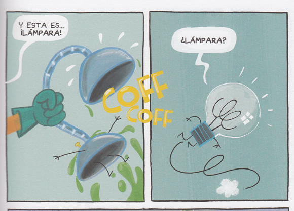 Ilustración de Astro-Ratón y bombillita 2. Pollo a la vista