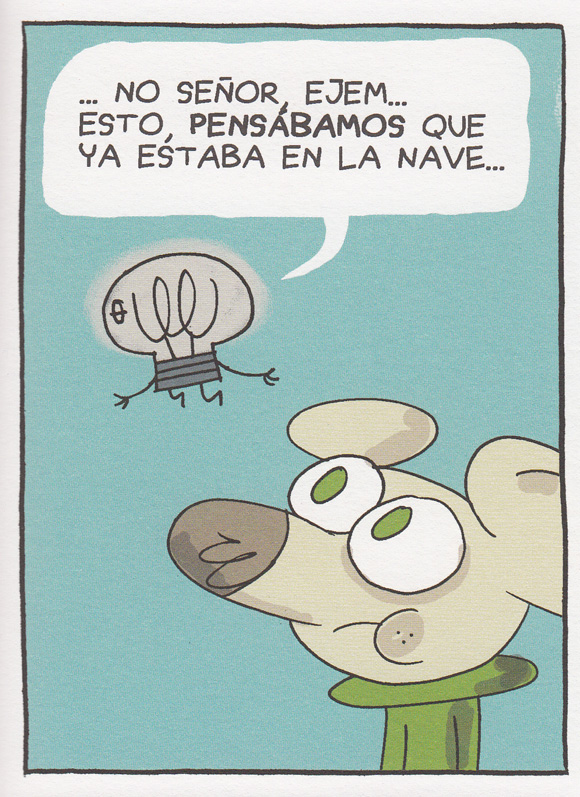 Ilustración de Astro-Ratón y bombillita 2. Pollo a la vista