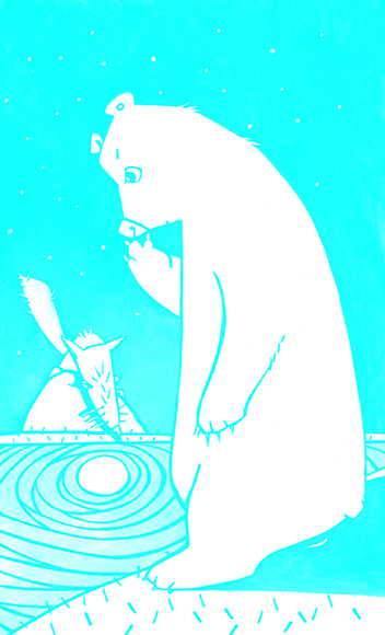 Ilustración de Sucedió en colores