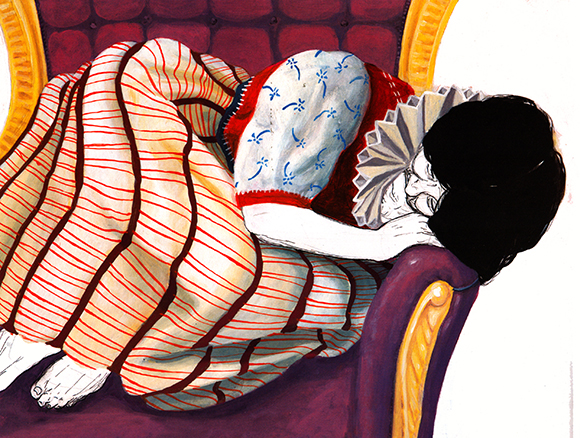 Ilustración de Clarice era una reina