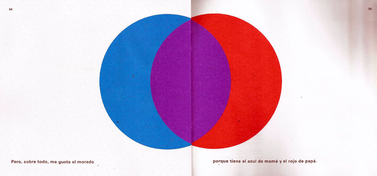 Ilustración de Rojo y azul