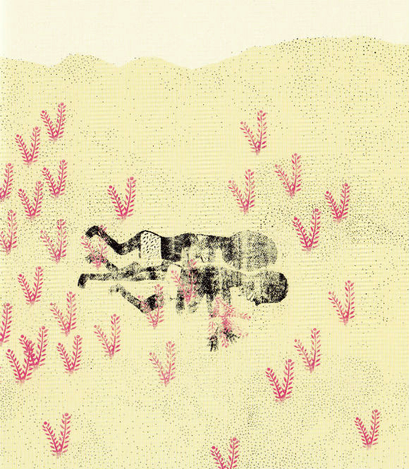 Ilustración de Flores en el desierto