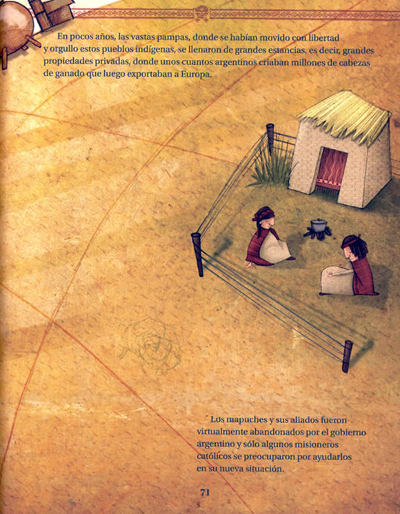 Ilustración de  Mapuches