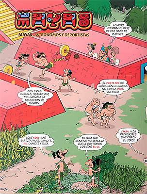 Ilustración de Condorito. Pueblos nativos americanos