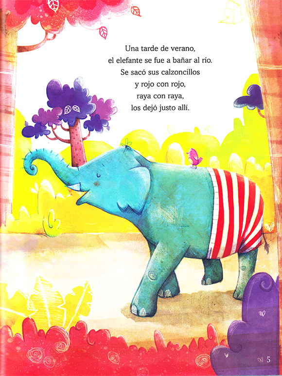 Ilustración de Una tarde de verano, el elefante