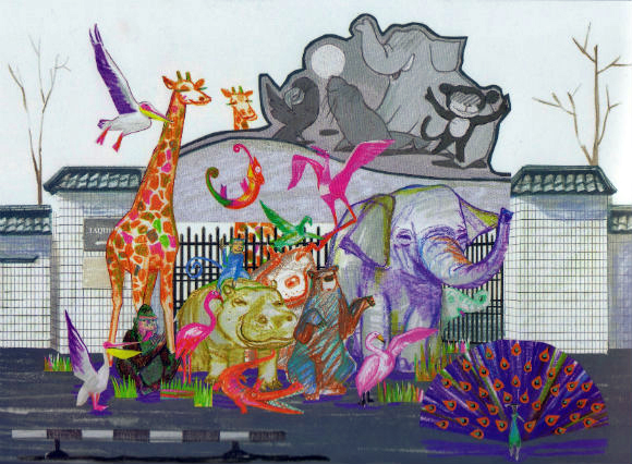 Ilustración de En el zoológico
