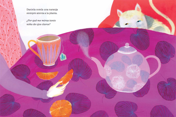 Ilustración de flor azul
