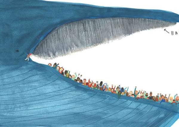 Ilustración de La ballena azul