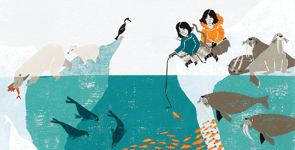 Ilustración de pequeña inuk