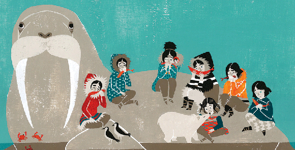 Ilustración de pequeña inuk