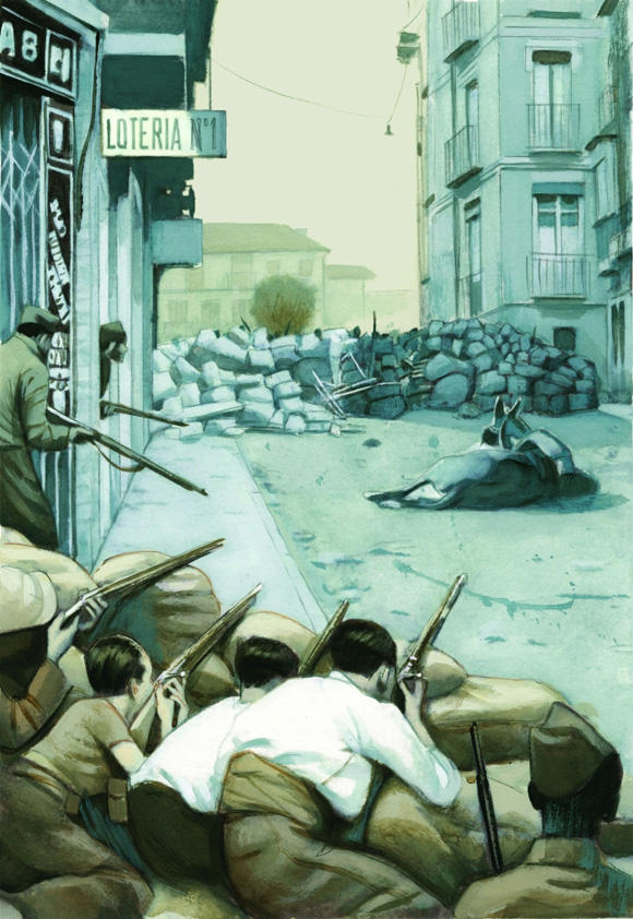 Ilustración de Guerra Civil contada a los jóvenes