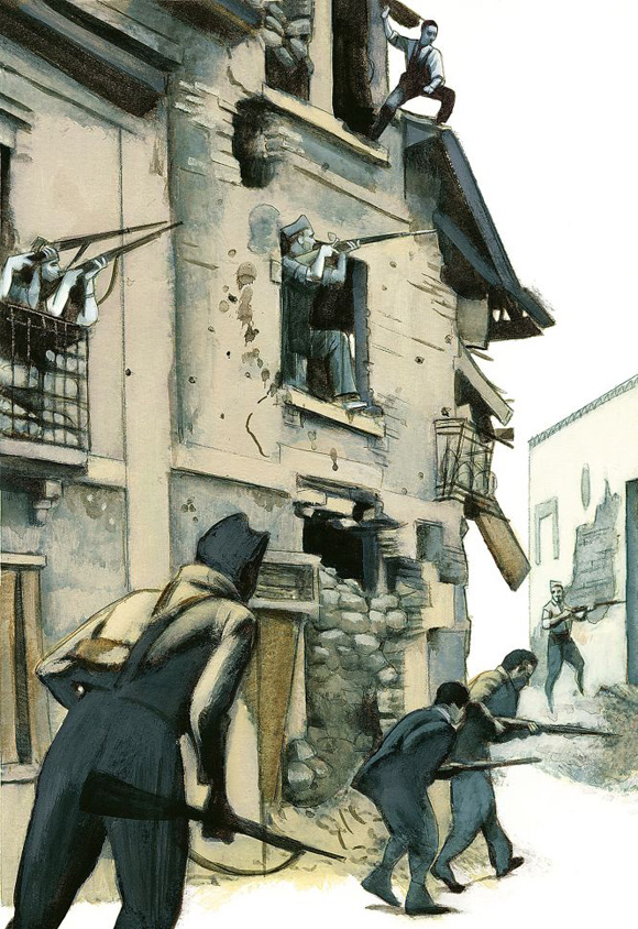 Ilustración de Guerra Civil contada a los jóvenes