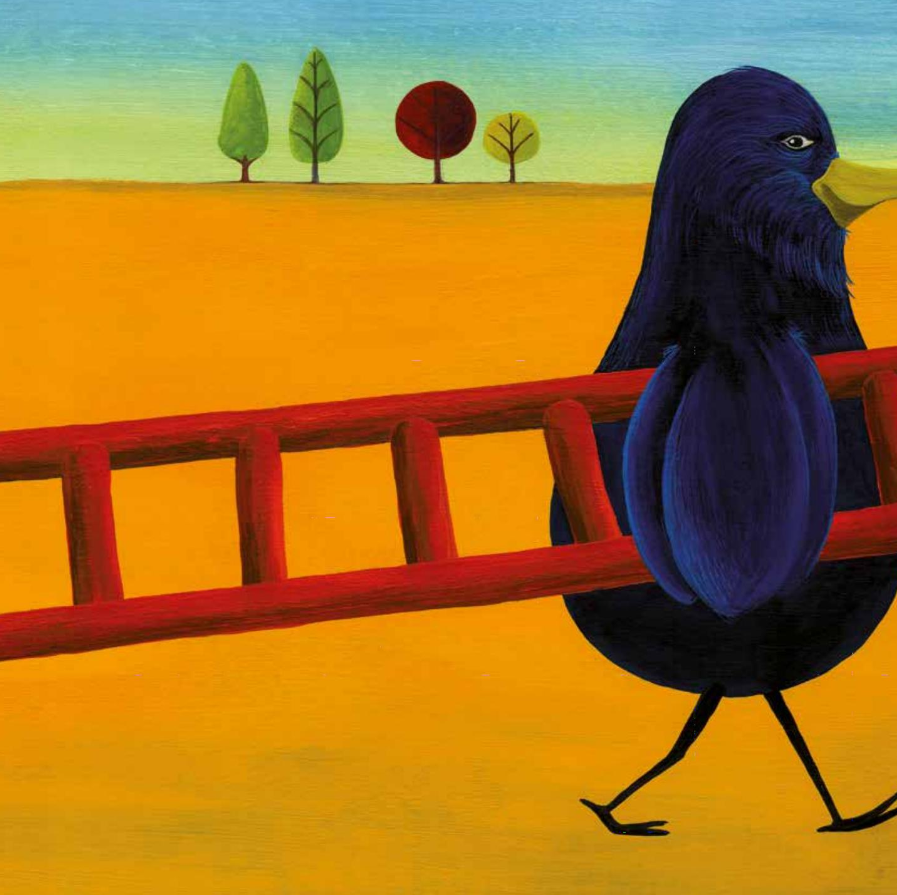 Ilustración de La escalera roja