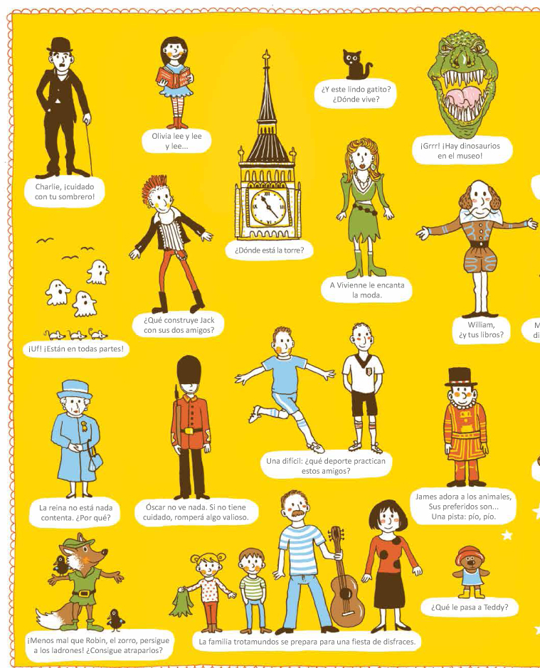 Ilustración de Londres. Busca y encuentra