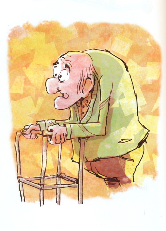 Ilustración de Don Facundo Iracundo, el vecino del segundo