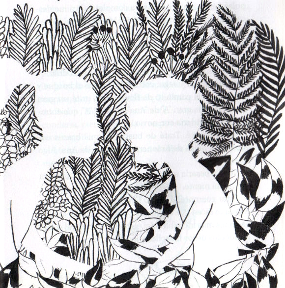 Ilustración de Para la niña detrás del árbol
