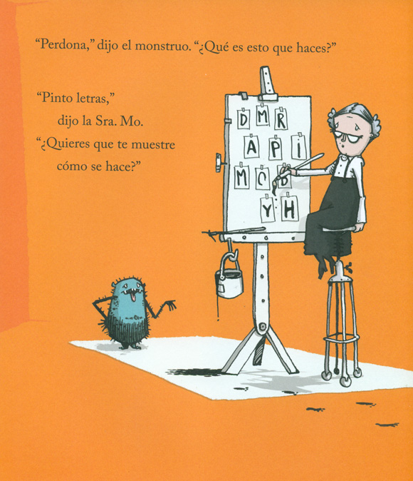 Ilustración de monstruo de la Sra. Mo