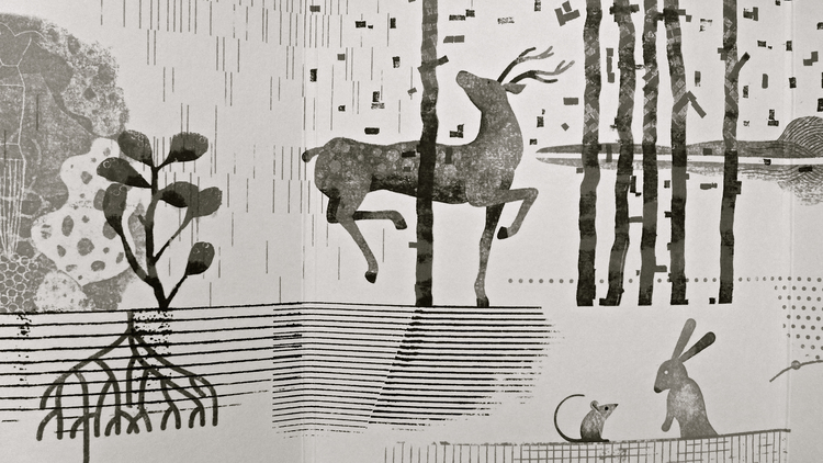Ilustración de Un jardín