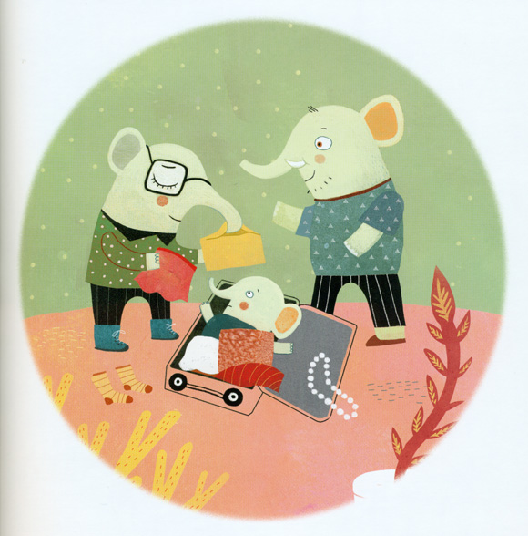 Ilustración de viaje de mamá