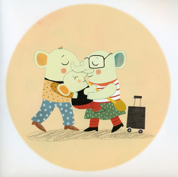 Ilustración de viaje de mamá