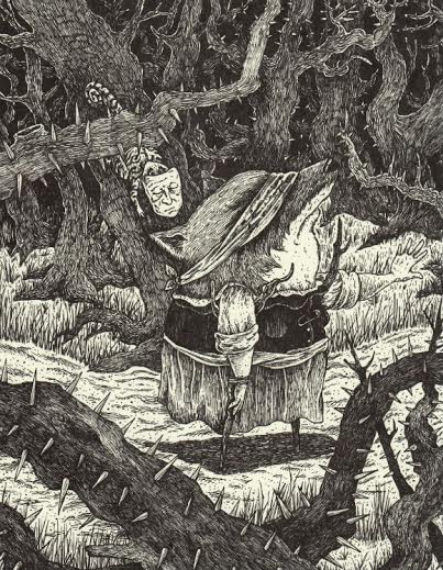 Ilustración de La madre y la muerte/ La partida