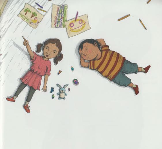 Ilustración de Dos conejos blancos