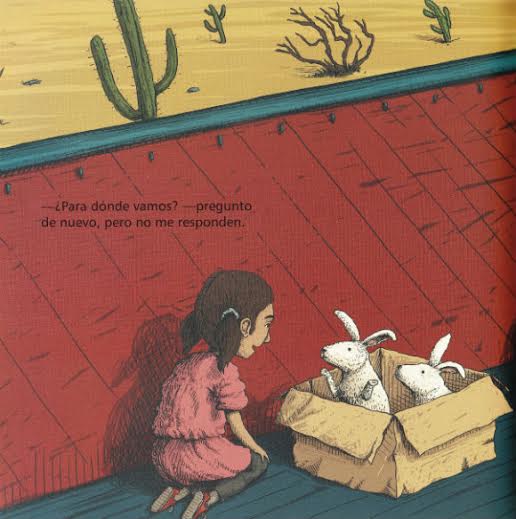 Ilustración de Dos conejos blancos