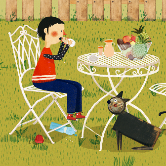 Ilustración de En el jardín