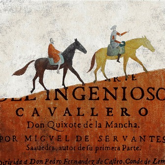 Ilustración de Miguel de Cervantes: Caballero de las desdichas