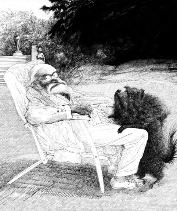 Ilustración de Sigmund Freud