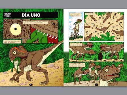 Ilustración de Alosaurio. Lagarto extraño