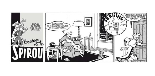 Ilustración de Spirou por Y. Chaland