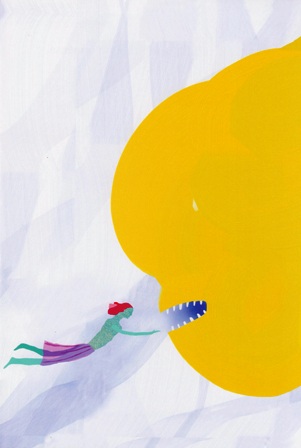Ilustración de La mujer que hablaba con los peces
