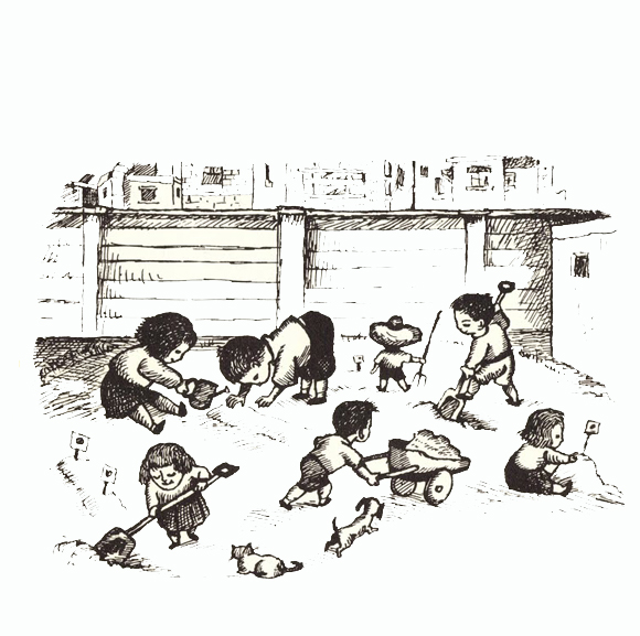 Ilustración de Un hoyo es para escarbar