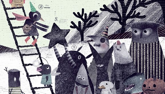 Ilustración de La piedra desobediente