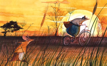 Ilustración de Cartas en el bosque