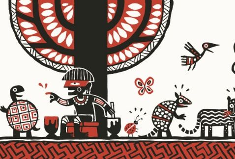 Ilustración de Al final de la fila