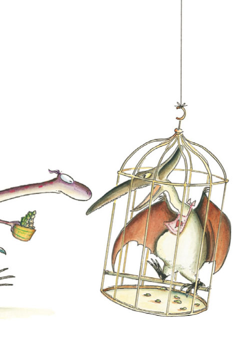 Ilustración de Mini Saurio quiere una mascota