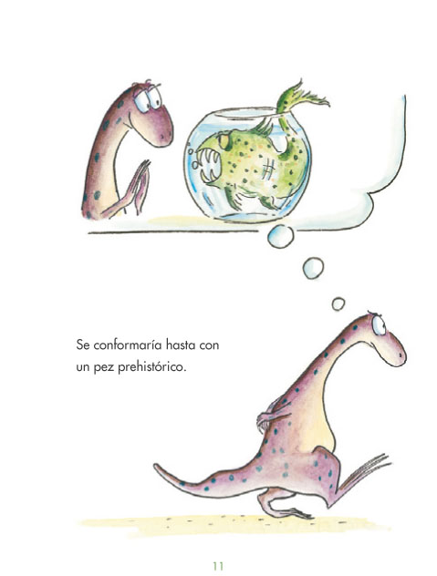 Ilustración de Mini Saurio quiere una mascota
