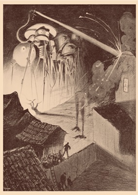 Ilustración de La Guerra de los Mundos