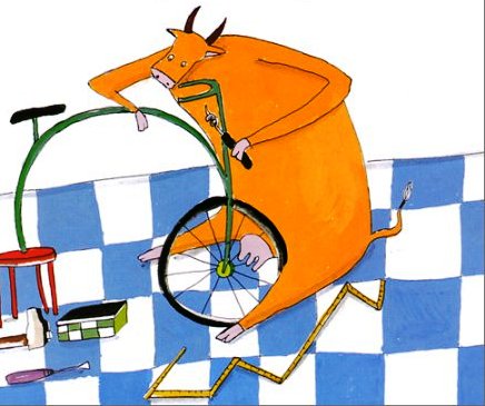 Ilustración de Marta y la bicicleta
