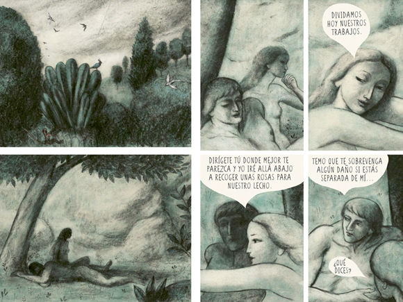 Ilustración de El Paraíso Perdido de John Milton