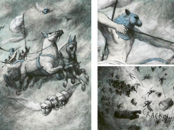 Ilustración de El Paraíso Perdido de John Milton