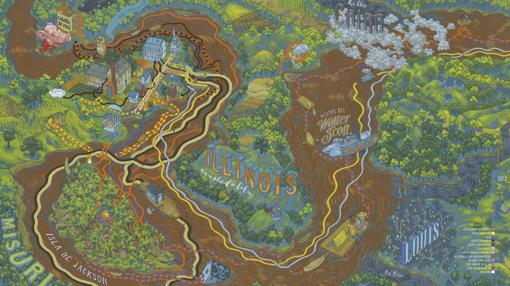Ilustración de Trazado. Un atlas literario