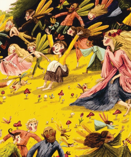 Ilustración de Imelda y el Rey de los Duendes