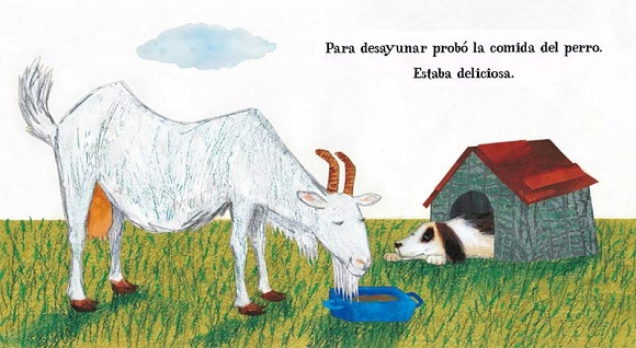 Ilustración de La cabra glotona